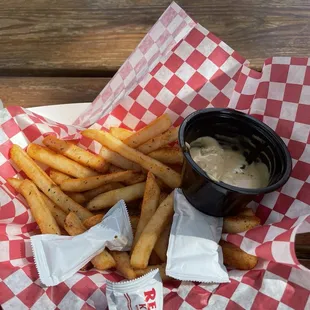 The Fries with their special sauce