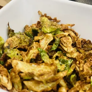 Flash Fried Brussel Leaves