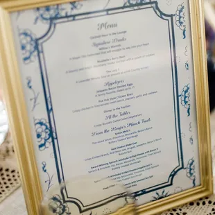 Benjies Catered Food Menu at Wedding Reception