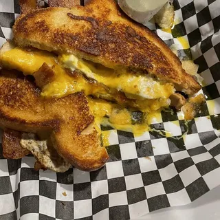 Breakfast for Dinner Grilled Cheese