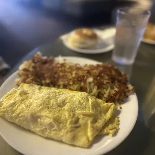Ham and cheese omelette