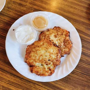 Potato latkes / $8.49 (appetizer)