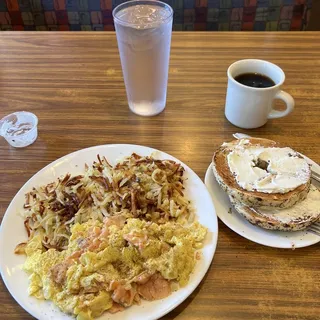 Lox, Eggs and Onions Breakfast with Nova