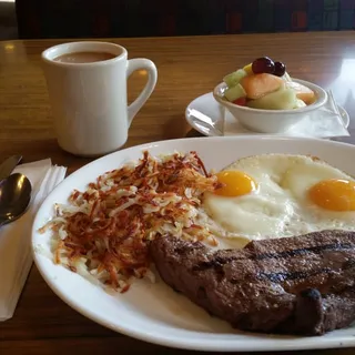Chicken Fried Steak and Eggs Breakfast