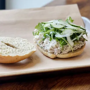 a chicken salad sandwich