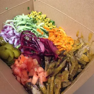 Steak box with all the vegetables