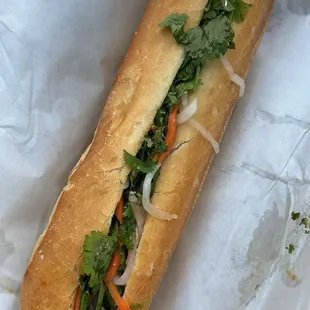 Chicken Banh Mi (with extra cilantro, no jalapeños)