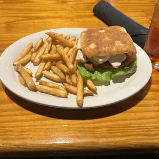 Turkey and bacon with fries