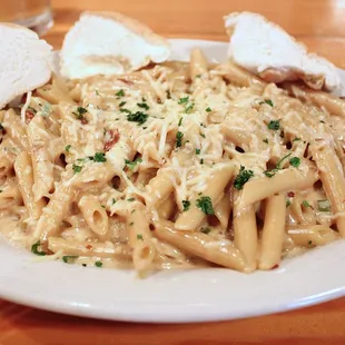 Pasta Carbonara with complimentary sourdough bread and butter