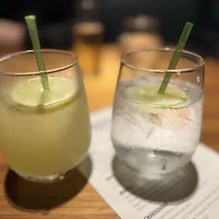 Spicy Margarita and Water - this is what I call balance