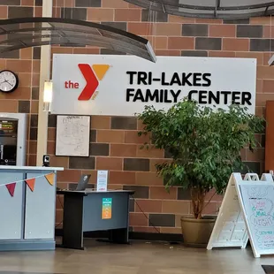 Located just inside the YMCA