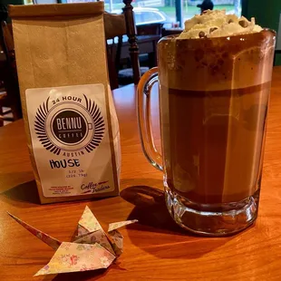 Scarlet Letter Mocha. Spiced chili.  Heat and not too sweet!