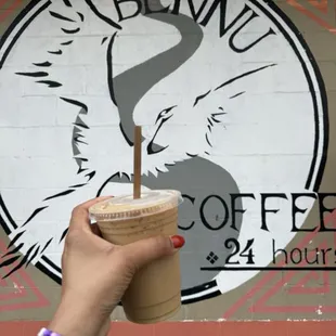 Iced oat milk latte