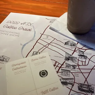 Don Quixote (iced, no whip) - $5.95+$1 tip With my ATX Coffee Crawl Map &amp; Passport