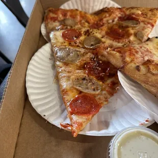 Pepperoni &amp; Sausage Slice