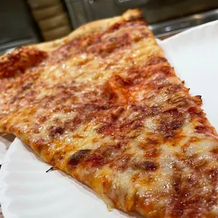 a slice of cheese pizza
