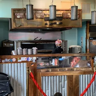 a restaurant counter