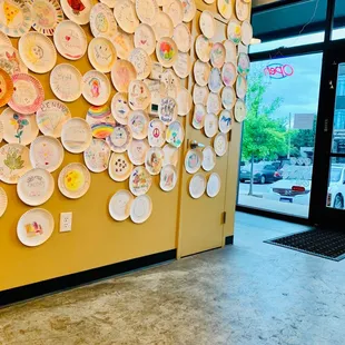 plates on the wall