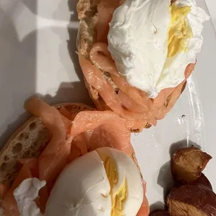 Eggs Benedict with no hollandaise and hard boiled eggs.