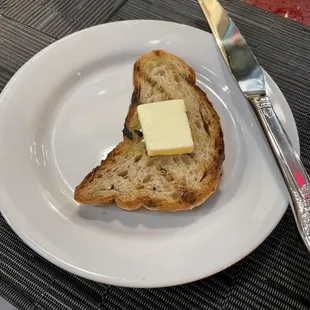 Toasted bread brushed with oil