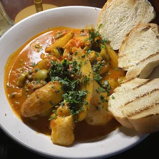 Fish of the day- cod w/potatoes, capers and olives