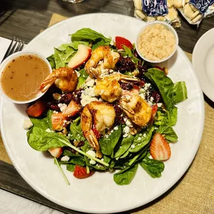 Spinach Salad w Grilled Shrimp