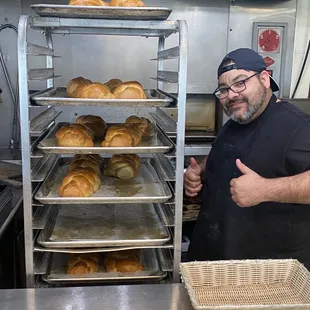 Hot and fresh. Challah