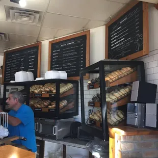 a man working in a bakery