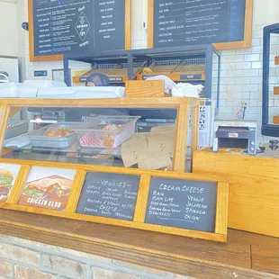 menus on the counter