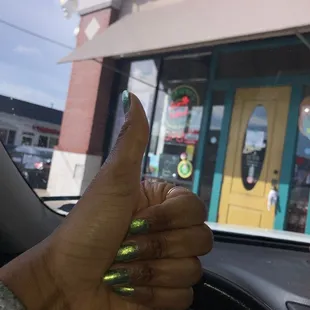 My nails match the occasion