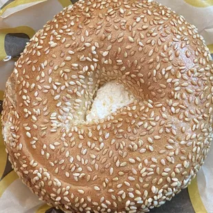 Toasted sesame seed and cream cheese