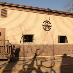 the outside of the building