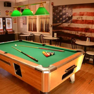 a pool table