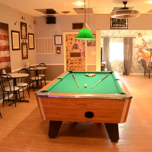 a pool table