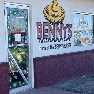 the front of the restaurant