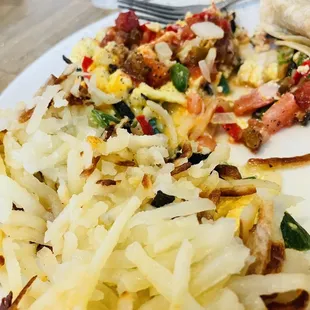 Migas with hash browns