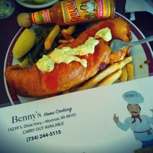 food, fish and chips