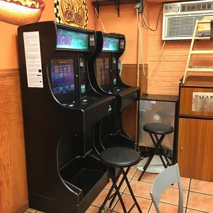 Slot machines in the store