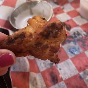 Order of wings - not served dipped in hot sauce