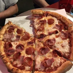 Pepperoni and ham