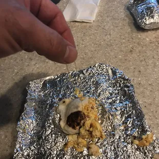 Hair in breakfast taco