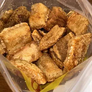 Cracklins!!!! Pretty good but gets a bit salty at the bottom of the bag