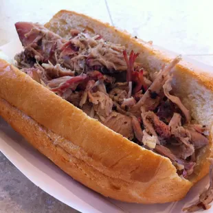 a pulled pork sandwich