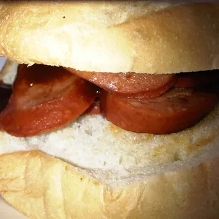 Smoked Hot Link Sandwich