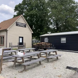 Outdoor dining area.