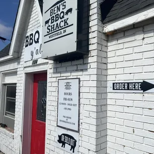 the front of the building