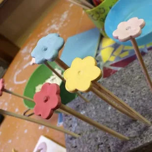 Painting the coins for Ben&apos;s Bells