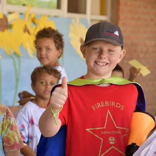 Kind Campus student with 'be kind' cape