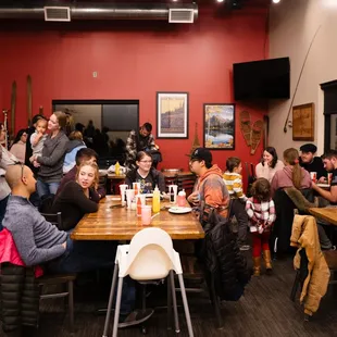 people eating in a restaurant