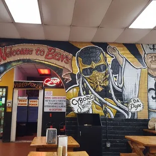 Saints mural